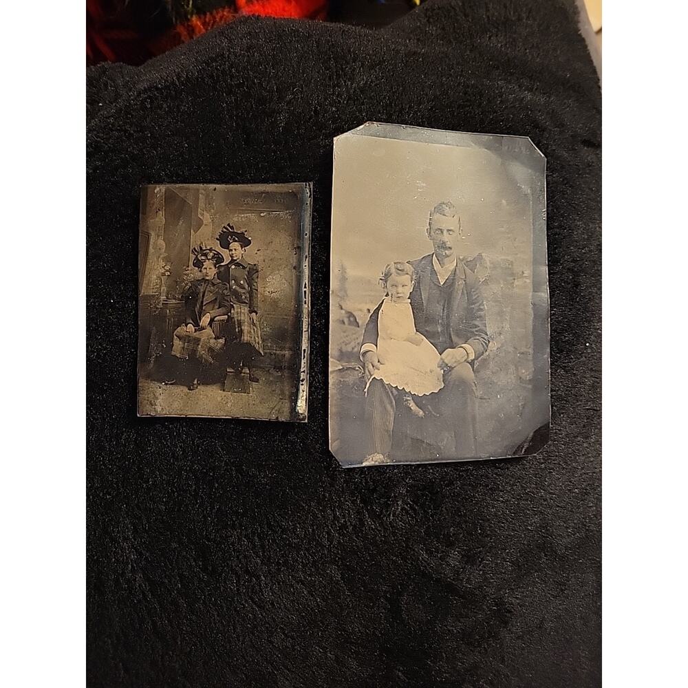 Antique Tintype Antique Photo Set Duos Of People